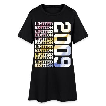 LIMITED EDITION 2009 - 17 JAHRE - 17. GEBURTSTAG - Frauen T-Shirt-Kleid - Schwarz - Vorne