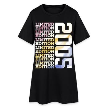 LIMITED EDITION 2005 - 21 JAHRE - 21. GEBURTSTAG - Frauen T-Shirt-Kleid - Schwarz - Vorne