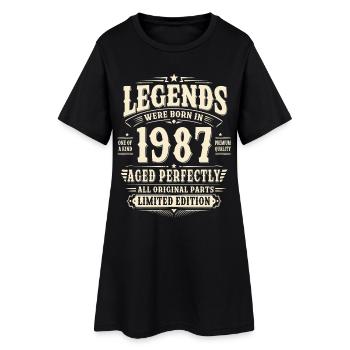 39. Geburtstag Geschenk Mann 1987 Vintage Retro - Frauen T-Shirt-Kleid - Schwarz - Vorne