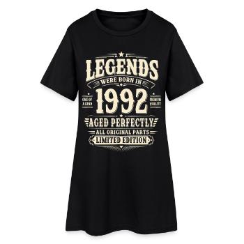33. Geburtstag Geschenk Mann 1992 Vintage Retro - Frauen T-Shirt-Kleid - Schwarz - Vorne