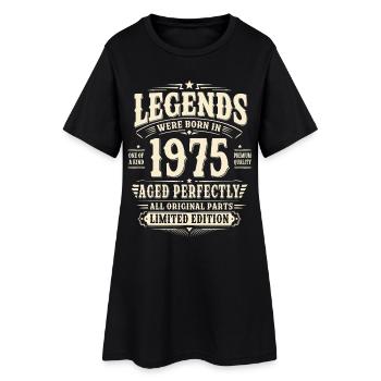 51. Geburtstag Geschenk Mann 1975 Vintage Retro - Frauen T-Shirt-Kleid - Schwarz - Vorne