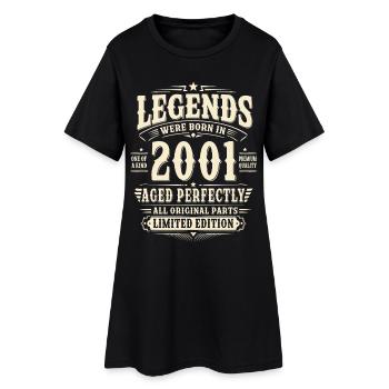 25. Geburtstag Geschenk Mann 2001 Vintage Retro - Frauen T-Shirt-Kleid - Schwarz - Vorne