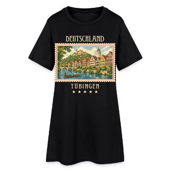 Deutschland Tübingen Vintage Reisemarke - Frauen T-Shirt-Kleid - Schwarz - Vorne