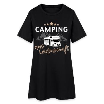 Passionate camping with caravan in Berge - Women’s T-Shirt Dress - black - Front
