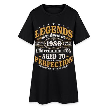 1986 Jahrgang Vintage Geburtstag Geschenk Retro - Frauen T-Shirt-Kleid - Schwarz - Vorne