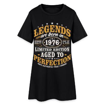 1976 Jahrgang Vintage Geburtstag Geschenk Retro - Frauen T-Shirt-Kleid - Schwarz - Vorne