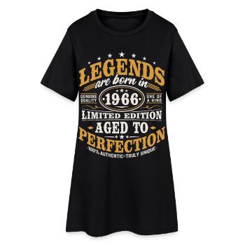 1966 Jahrgang Vintage Geburtstag Geschenk Retro - Frauen T-Shirt-Kleid - Schwarz - Vorne