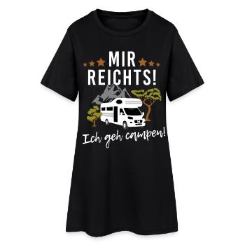 Mir reichts! Ich geh campen! Wohnwagen Camping - Frauen T-Shirt-Kleid - Schwarz - Vorne