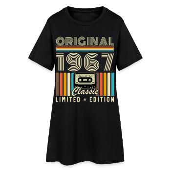 60 Years 1967 Vintage Retro Birthday Gift - Women’s T-Shirt Dress - black - Front