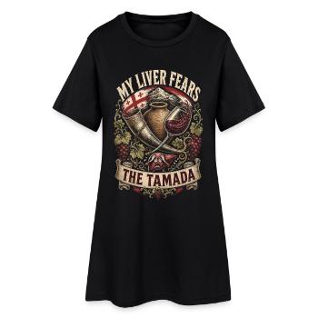 Georgia Georgian Tbilisi Sakartvelo Tamada - Women’s T-Shirt Dress - black - Front