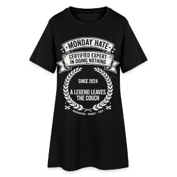 Monday Hate Certified Expert - Frauen T-Shirt-Kleid - Schwarz - Vorne