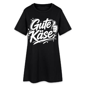 Gute Käse | Cooler Graffiti Spruch | Jugendwort - Frauen T-Shirt-Kleid - Schwarz - Vorne