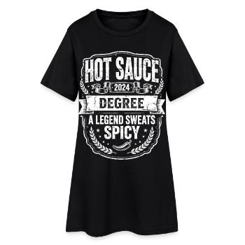 Hot Sauce Degree Spicy Legend - Frauen T-Shirt-Kleid - Schwarz - Vorne
