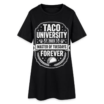 Taco University Master of Tuesdays - Frauen T-Shirt-Kleid - Schwarz - Vorne