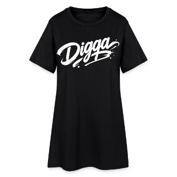 Digga | Cooler Graffiti Spruch | Jugendwort - Frauen T-Shirt-Kleid - Schwarz - Vorne