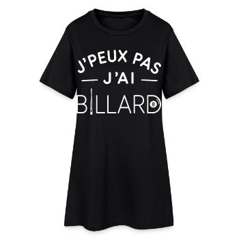 Billard Humour Cadeau Passionné de Billard - Robe T-shirt Femme - noir - Devant