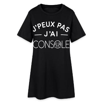 Console Humour Cadeau Passionné de Jeux Vidéo - Robe T-shirt Femme - noir - Devant