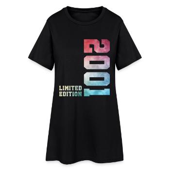 25. Geburtstag Limited Edition 2001 Jahrgang 2001 - Frauen T-Shirt-Kleid - Schwarz - Vorne