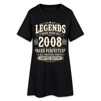 18. Geburtstag Geschenk Mann 2008 Vintage Retro - Frauen T-Shirt-Kleid - Schwarz - Vorne