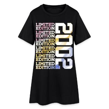 LIMITED EDITION 2002 - 24 JAHRE - 24. GEBURTSTAG - Frauen T-Shirt-Kleid - Schwarz - Vorne