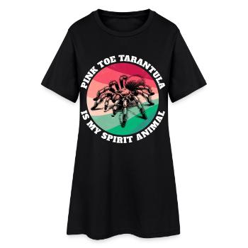 Pinkzeh Rosafuss Tarantel Sprüche - Frauen T-Shirt-Kleid - Schwarz - Vorne