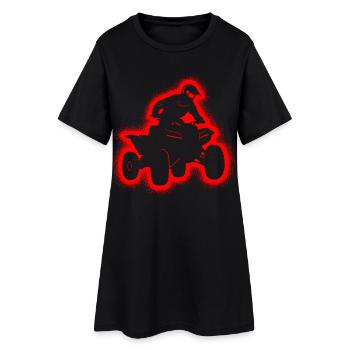Quad ATV Motocross Kinder Jungen Herren Offroad - Frauen T-Shirt-Kleid - Schwarz - Vorne