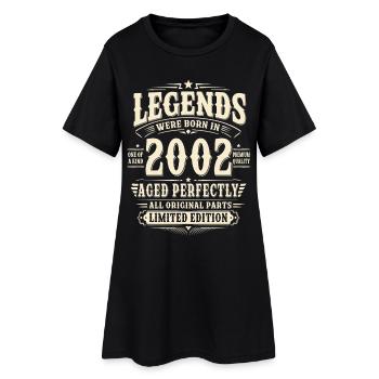 24. Geburtstag Geschenk Mann 2002 Vintage Retro - Frauen T-Shirt-Kleid - Schwarz - Vorne