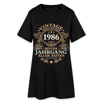 Vintage 1986 Jahrgang Mann 40. Geburtstag - Frauen T-Shirt-Kleid - Schwarz - Vorne