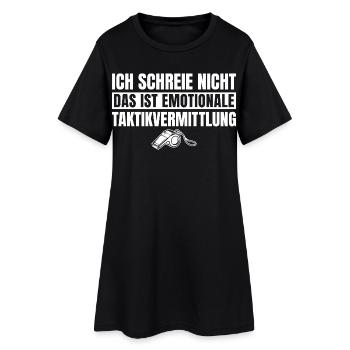 Fußballtrainer Emotionale Taktikvermittlung Spruch - Frauen T-Shirt-Kleid - Schwarz - Vorne
