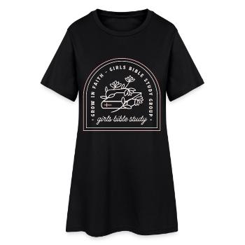Mädchen-Bibelstudien-Christliche Gruppe - Frauen T-Shirt-Kleid - Schwarz - Vorne