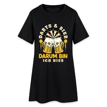 Lustige Darts Sprüche Darts Geschenke - Frauen T-Shirt-Kleid - Schwarz - Vorne