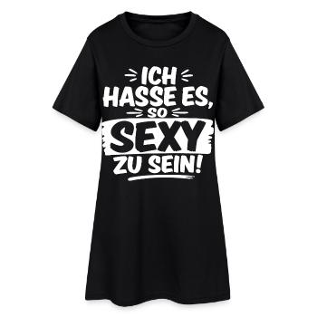 Ich hasse es, so sexy zu sein - Frauen T-Shirt-Kleid - Schwarz - Vorne