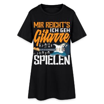 Lustiges Musiker - Frauen T-Shirt-Kleid - Schwarz - Vorne