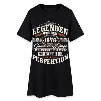 1976 Jahrgang Vintage Geburtstag Geschenk Retro - Frauen T-Shirt-Kleid - Schwarz - Vorne