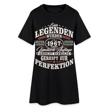 1967 Jahrgang Vintage Geburtstag Geschenk Retro - Frauen T-Shirt-Kleid - Schwarz - Vorne