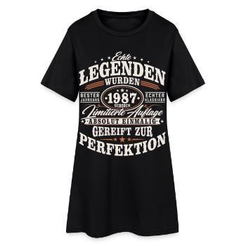 1987 Jahrgang Vintage Geburtstag Geschenk Retro - Frauen T-Shirt-Kleid - Schwarz - Vorne