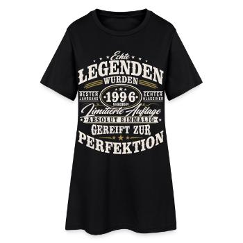 1996 Jahrgang geboren Geburtstag Geschenk Retro - Frauen T-Shirt-Kleid - Schwarz - Vorne