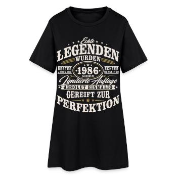 1986 Jahrgang geboren Geburtstag Geschenk Retro - Frauen T-Shirt-Kleid - Schwarz - Vorne