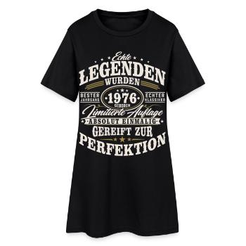 1976 Jahrgang Vintage Geburtstag Geschenk Retro - Frauen T-Shirt-Kleid - Schwarz - Vorne