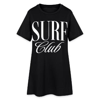 Surf Club - Frauen T-Shirt-Kleid - Schwarz - Vorne