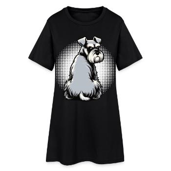 Schnauzer Riesenschnauzer Schnauzerbesitzer - Frauen T-Shirt-Kleid - Schwarz - Vorne