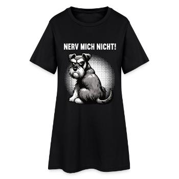 Nerv Mich Nicht Schnauzer Riesenschnauzer  - Frauen T-Shirt-Kleid - Schwarz - Vorne