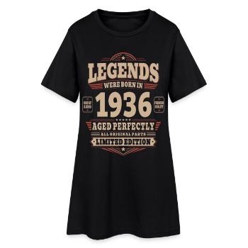 90. Geburtstag Geschenk Mann 1936 Vintage Retro - Frauen T-Shirt-Kleid - Schwarz - Vorne