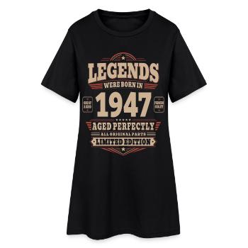 79. Geburtstag Geschenk Mann 1947 Vintage Retro - Frauen T-Shirt-Kleid - Schwarz - Vorne