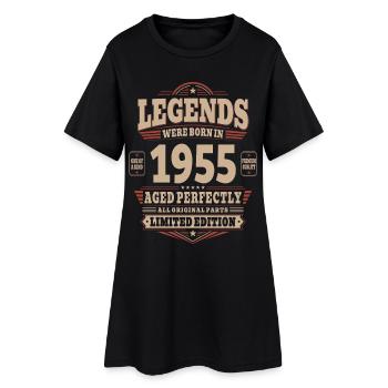 70. Geburtstag Geschenk Mann 1955 Vintage Retro - Frauen T-Shirt-Kleid - Schwarz - Vorne