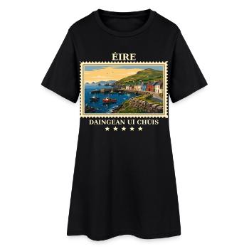Irland Dingle Vintage Reisemarke - Frauen T-Shirt-Kleid - Schwarz - Vorne