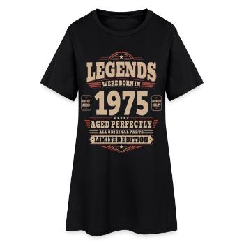 51. Geburtstag Geschenk Mann 1975 Vintage Retro - Frauen T-Shirt-Kleid - Schwarz - Vorne