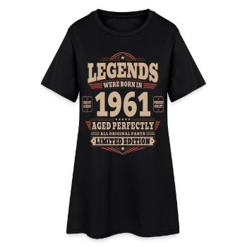 65. Geburtstag Geschenk Mann 1961 Vintage Retro - Frauen T-Shirt-Kleid - Schwarz - Vorne