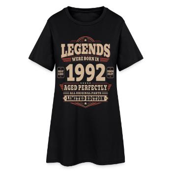 34th Birthday Gift Husband 1992 Vintage Retro - Women’s T-Shirt Dress - black - Front