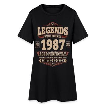 39. Geburtstag Geschenk Mann 1987 Vintage Retro - Frauen T-Shirt-Kleid - Schwarz - Vorne